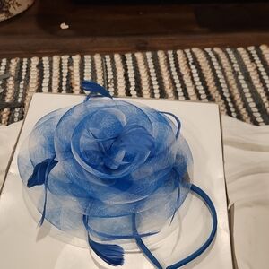 Elegant Blue Fascinator Headband